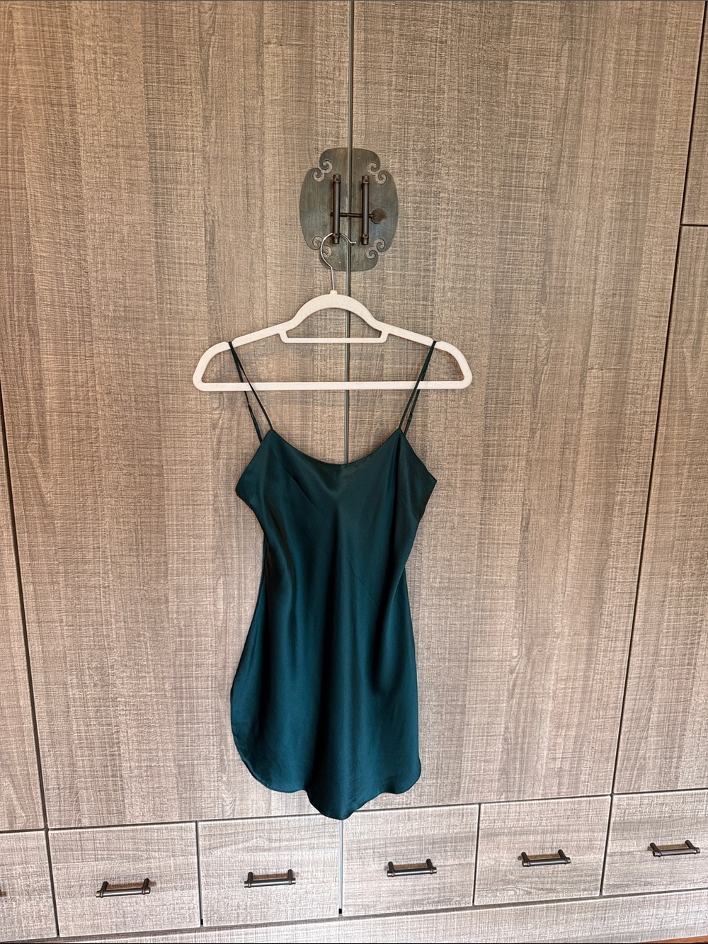 Victoria’s Secret Vintage 100% Silk Teal Slip Dress